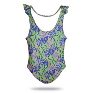 Girls Tropical Floral One-Piece Swimsuit